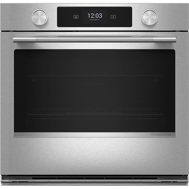 KitchenAid Four mural simple encastré de 30 pouces, 5,0 pi. cu. avec technologie convection KOES730SPS