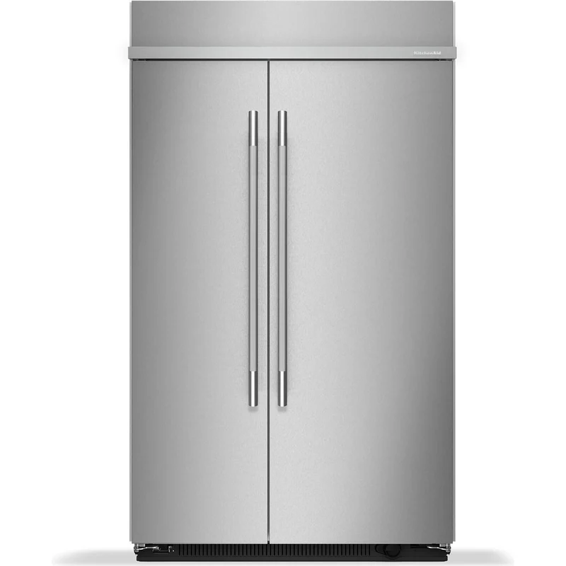 KitchenAid Réfrigérateur côte-à-côte intégré de 48 pouces, 30 pi. cu. avec intérieur platine KBSN748SPS