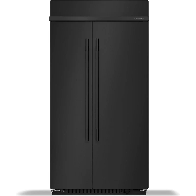 KitchenAid Réfrigérateur côte-à-côte intégré de 42 pouces, 25,5 pi. cu. avec intérieur platine KBSN742SBE