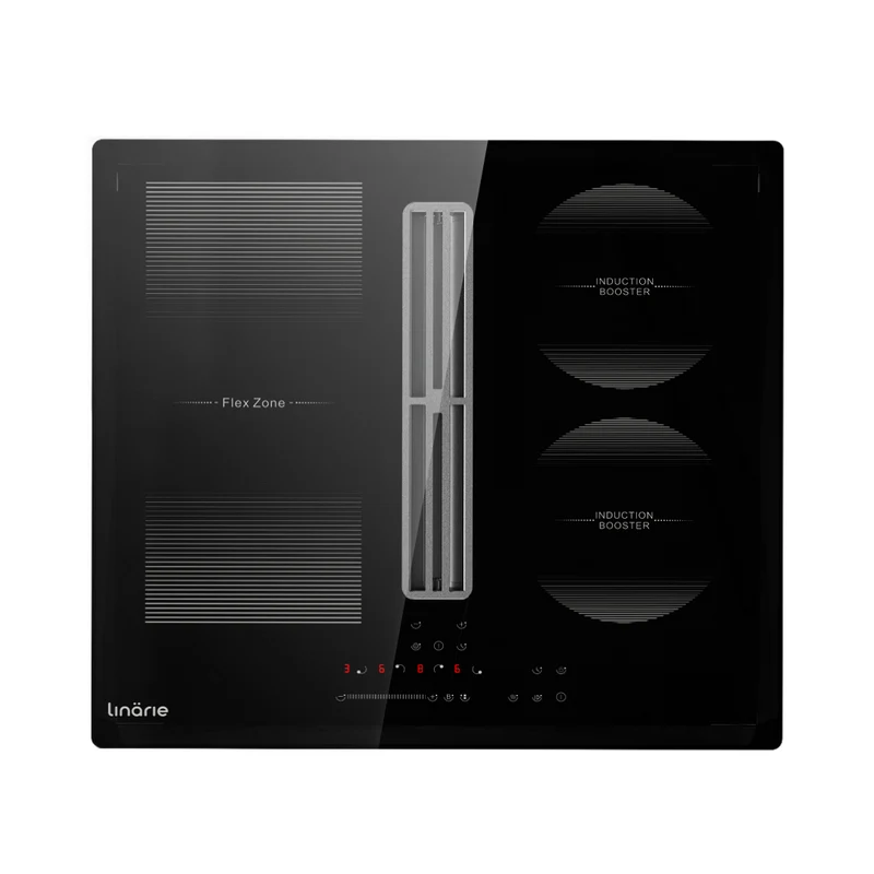 LINARIE | TABLE INDUCTION ASPIRANTE TULLE LIN60DAI1F2Z 4 FOYERS DONT 1 FLEX ZONE - ENCASTRABLE 60 CM