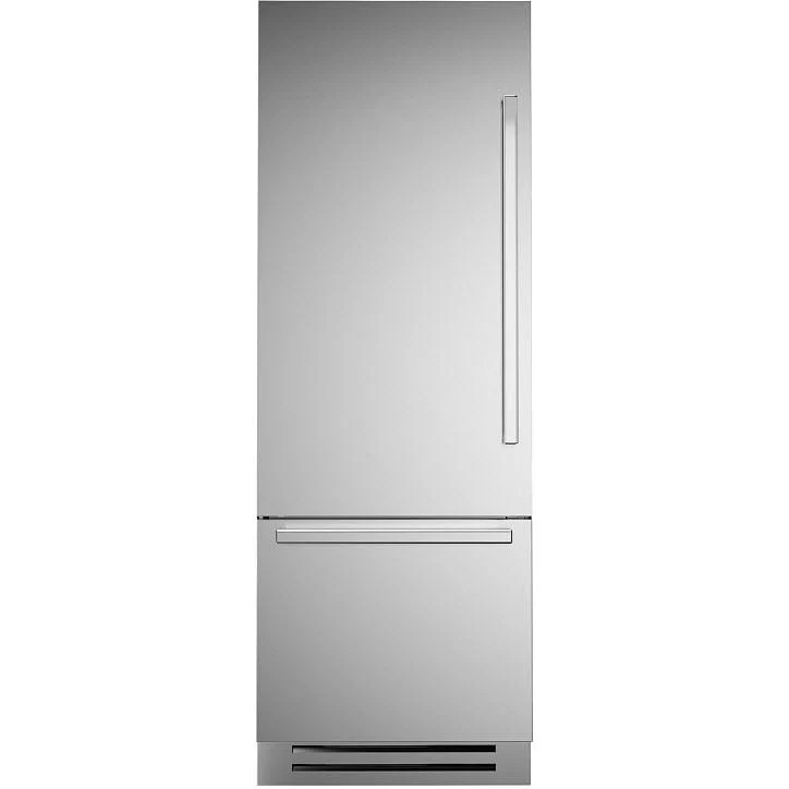 Bertazzoni Réfrigérateur à congélateur inférieur intégré de 30 pouces, 15,5 pi. cu. avec affichage numérique REF30BMBIXLT