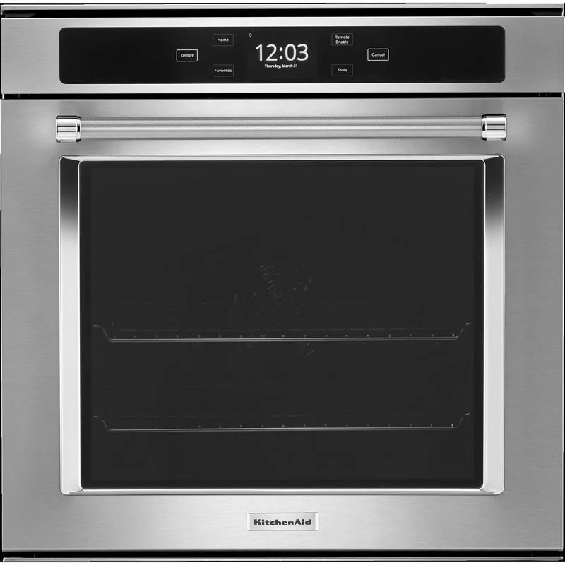 KitchenAid Four mural encastré de 24 pouces, 2,9 pi. cu. avec connectivité Wi-Fi YKOSC504PPS