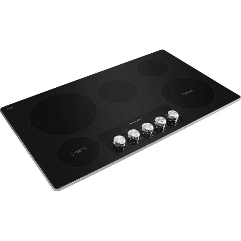 KitchenAid Table de cuisson encastrée électrique de 36 po avec élément Even-Heat™ Ultra Power™ KCES556HSS