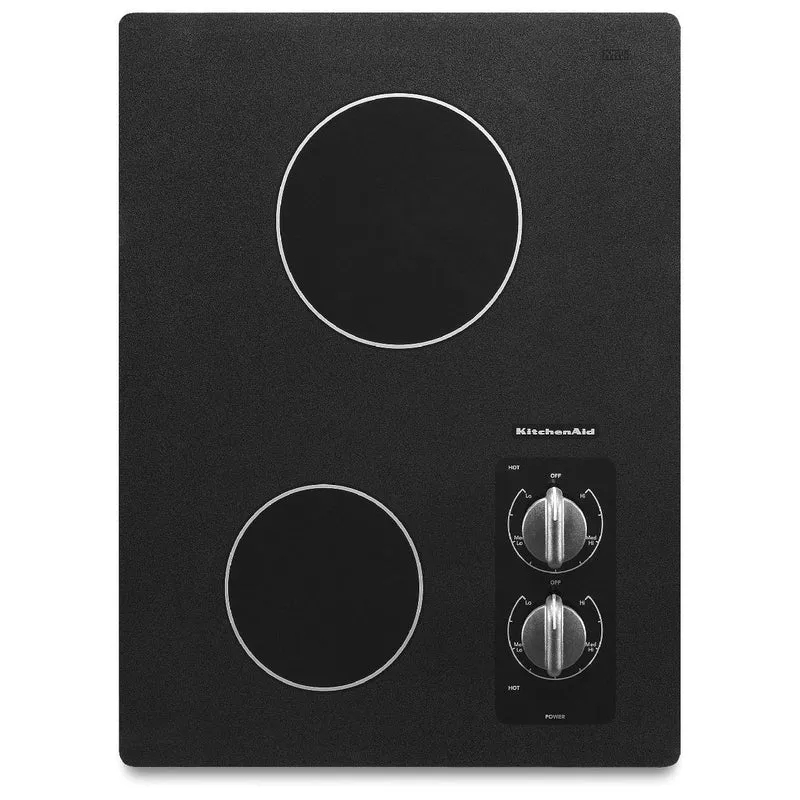 KitchenAid Table de cuisson encastrée électrique de 15 po. avec 2 éléments KECC056RBL