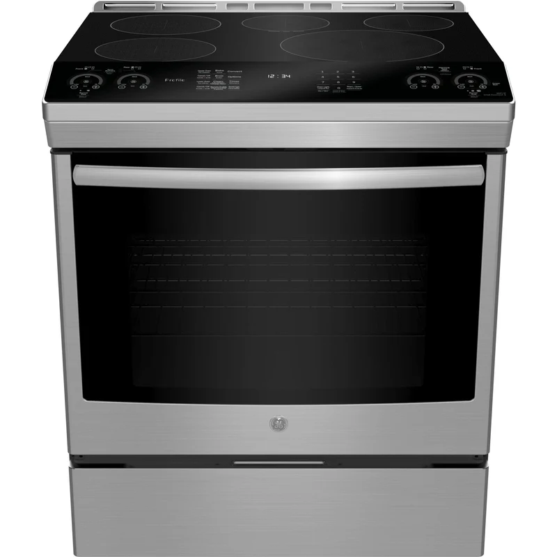 GE Profile Cuisinière encastrable électrique induction de 30 po. avec technology convection européenne véritable PCHS920YMFS