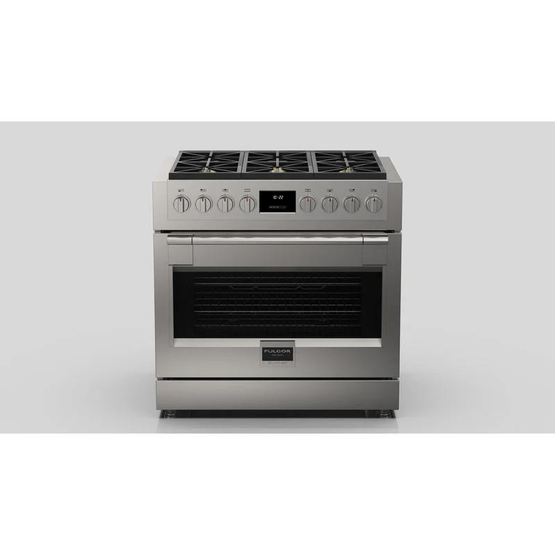 Fulgor Milano Cuisinière amovible à gaz de 36 po avec convection double F6PGR366S2
