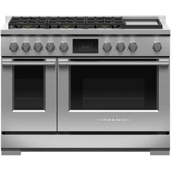 Fisher & Paykel Cuisinière biénergie amovible de 48 pouces avec technologie convection véritable RDV3-486GD-L