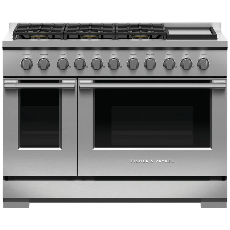 Fisher & Paykel Cuisinière amovible à gaz de 48 po avec plaque chauffante RGV3-486GD-L