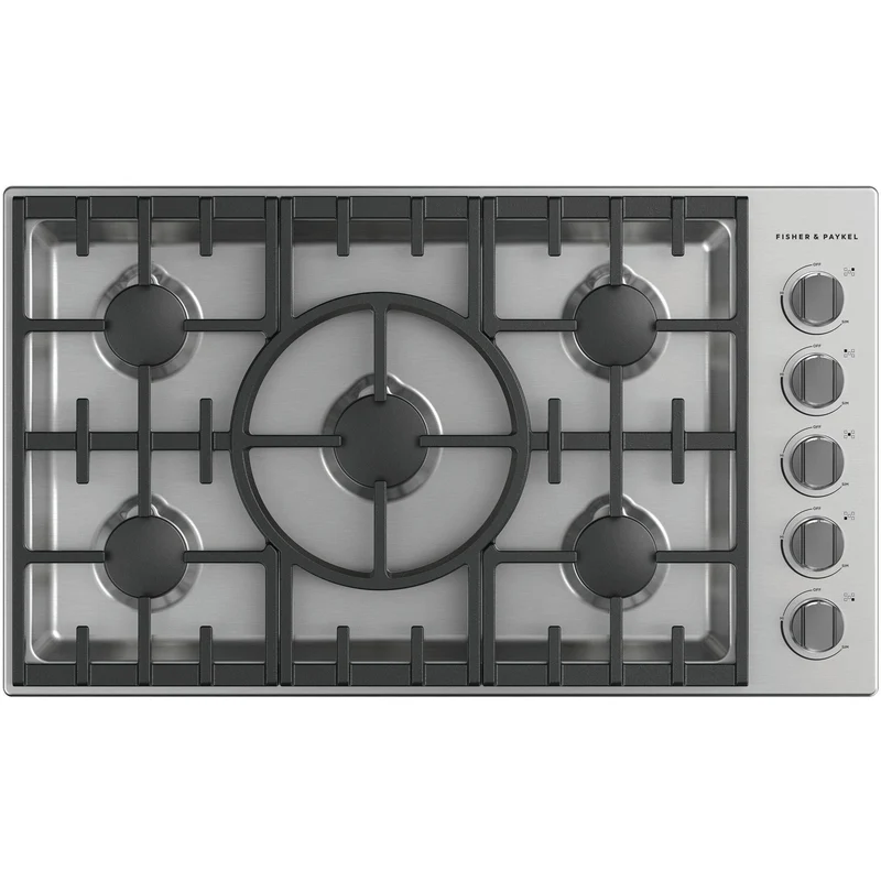 Fisher & Paykel Table de cuisson encastrée à gaz de 36 po. avec 5 brûleurs CDV3-365H-L