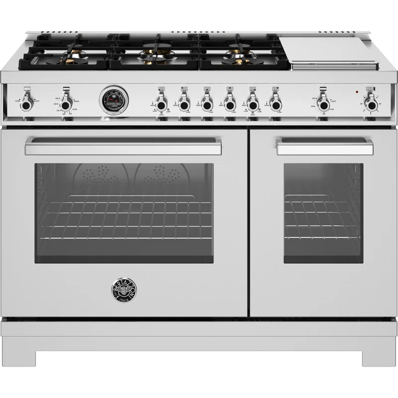 Bertazzoni Cuisinière amovible à gaz de 48 pouces PRO486BTFGMXTLP