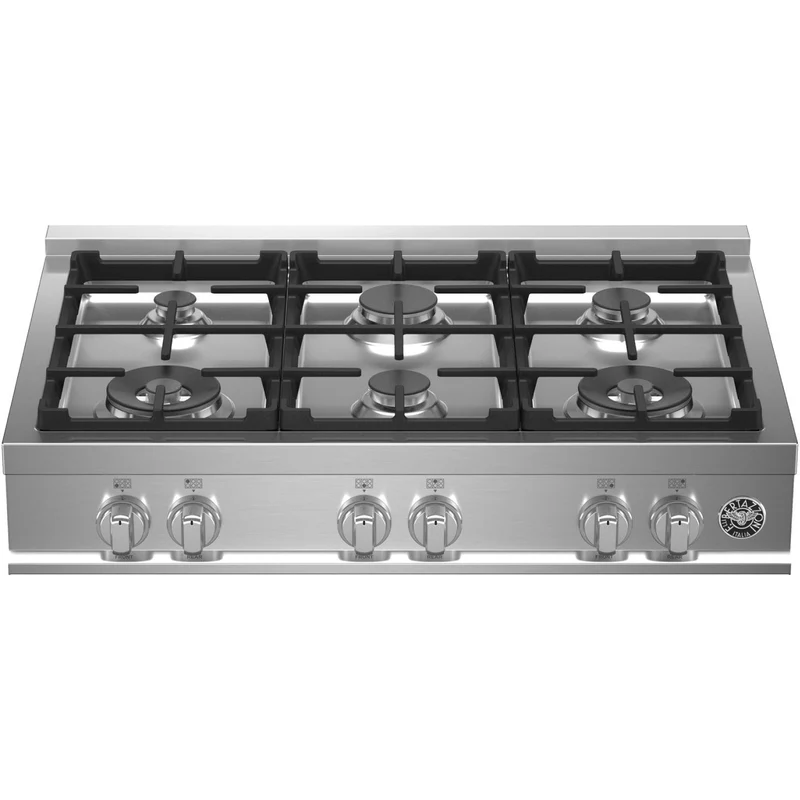 Bertazzoni Dessus de cuisinière encastré à gaz de 36 po. avec 6 brûleurs MAST366RTXE