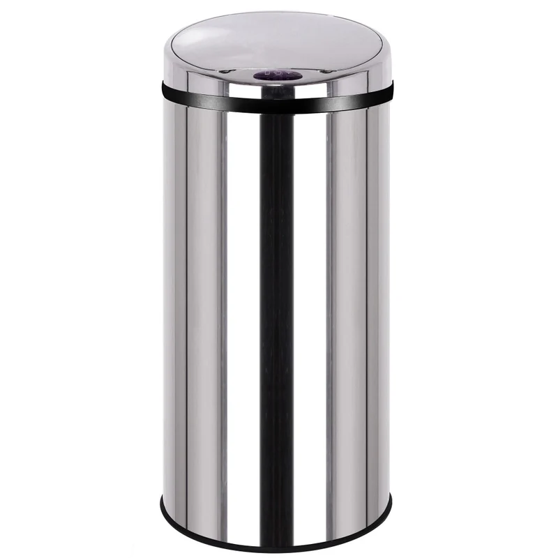 Poubelle de cuisine automatique 42L ARTIC en acier Inox H73cm avec cerclage