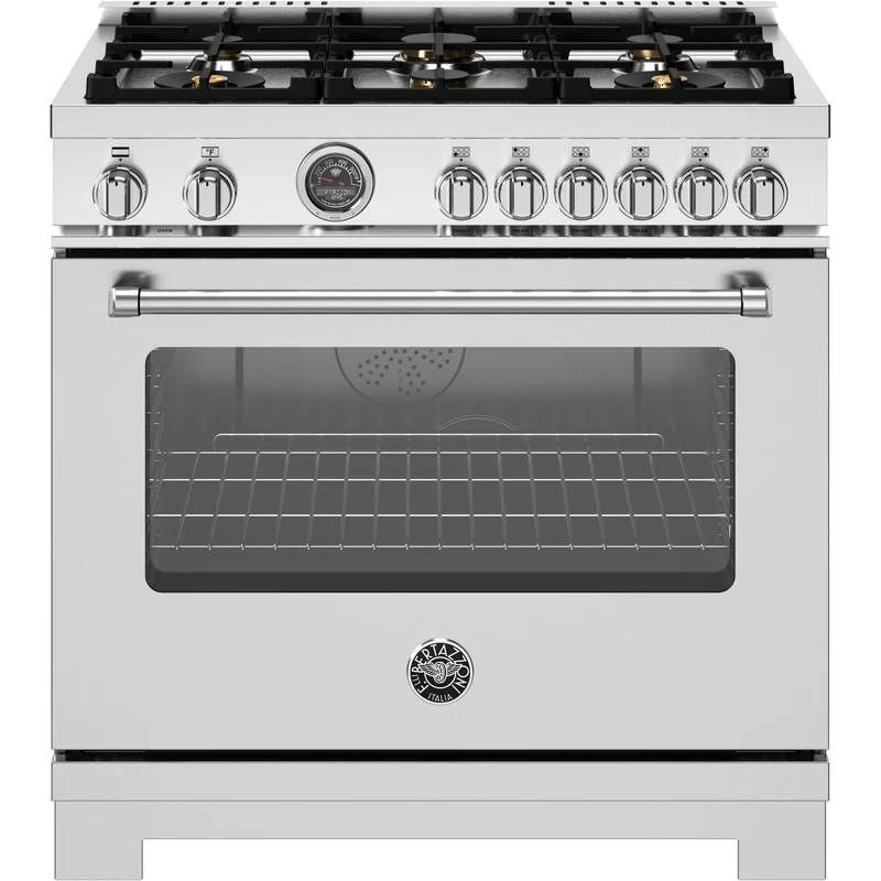 Bertazzoni Cuisinière amovible à biénergie de 36 pouces MAS366BCFEPXT