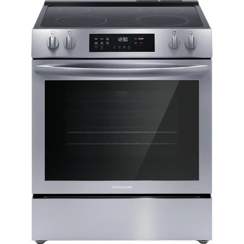 Germain Larivière Cuisinière amovible électrique de 30 pouces avec EvenTemp™ FRIGIDAIRE FCFE308CAS-Vente finale -Modèle de plancher - Vendu tel quel