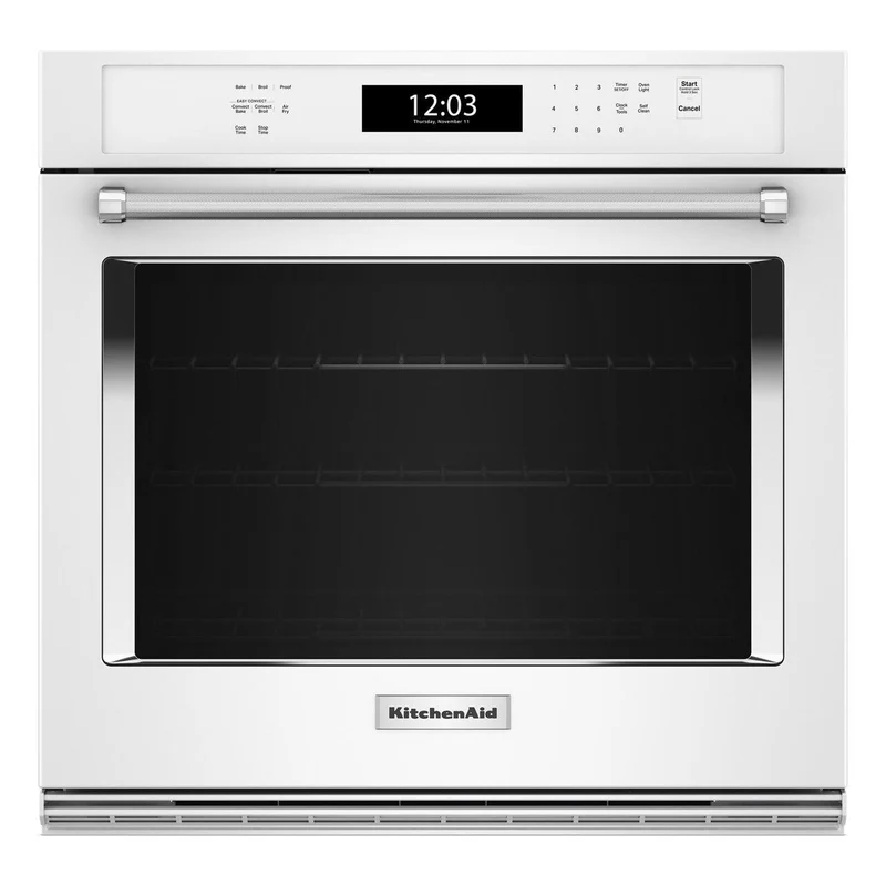 Germain Larivière Four mural encastré de 30 pouces, 5,0 pi. cu. avec Air Fry KITCHENAID KOES530PWH- Vente finale - Modèle de plancher - Vendu tel quel