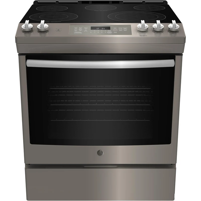 Germain Larivière Cuisiniere encastrable électrique de 30 po avec four autonettoyant and steam clean option GE JCS840EMES- Vente finale - Modèle de plancher - Vendu tel quel