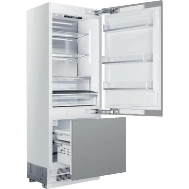 Elica Réfrigérateur à congélateur inférieur intégré de 30 pouces, 16 pi. cu. avec machine à glaçons interne - Charnière à droite ER30SRB161PR-R