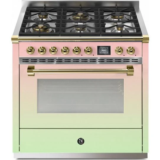 Steel Ascot cuisinière à biénergie de 36 pouces avec 6 brûleurs AQY9S-6W-XXX
