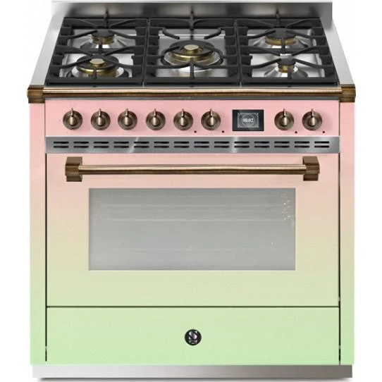 Steel Ascot cuisinière à biénergie de 36 pouces avec 5 brûleurs AQY9S-4M-RAL