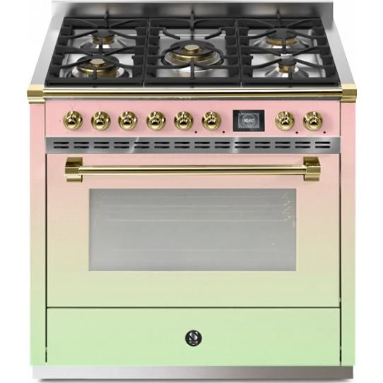 Steel Ascot cuisinière à biénergie de 36 pouces avec 5 brûleurs AQY9S-4M-XXX