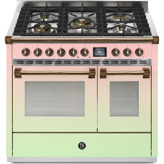 Steel Ascot cuisinière à biénergie de 40 pouces avec 5 brûleurs AQY10SF-4M-XXX