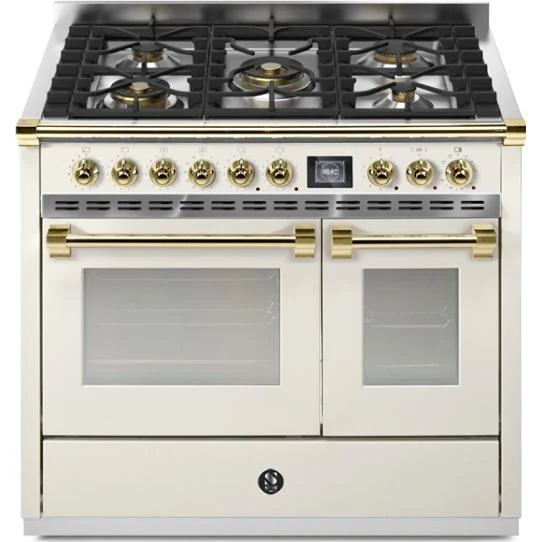 Steel Ascot cuisinière à biénergie de 40 pouces avec 5 brûleurs AQY10SF-4M-NA-O