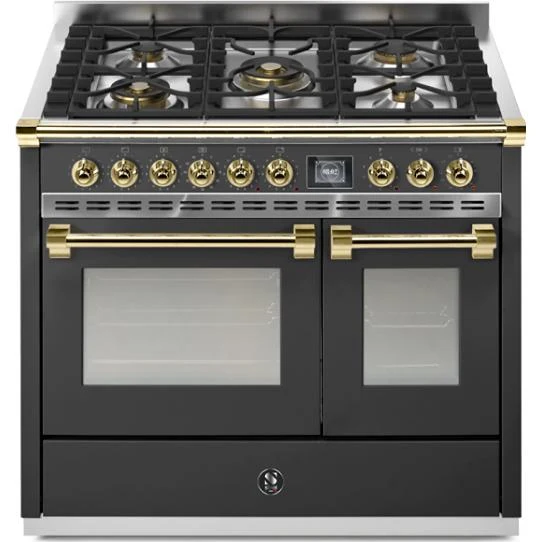 Steel Ascot cuisinière à biénergie de 40 pouces avec 5 brûleurs AQY10SF-4M-AN-O