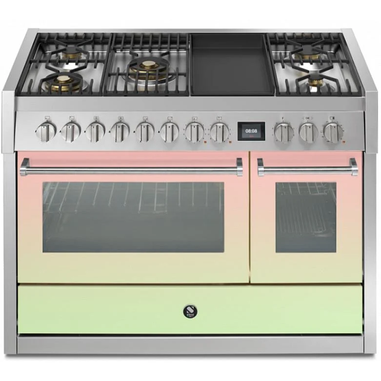 Steel Genesi 120 cuisinière biénergie de 48 pouces avec 5 brûleurs et plaque chauffante GQY12SF-4TM-XX