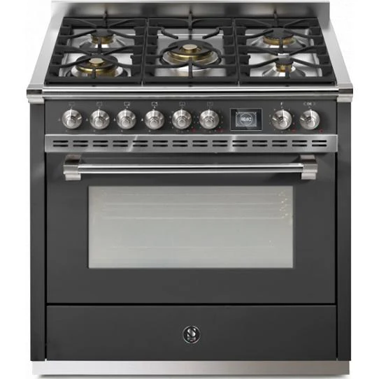 Steel Ascot cuisinière à biénergie de 36 pouces avec 5 brûleurs