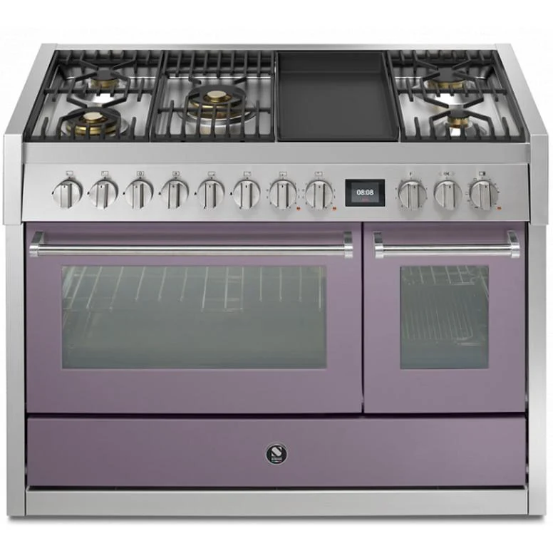 Steel Genesi 120 cuisinière biénergie de 48 pouces avec 5 brûleurs et plaque chauffante GQY12SF-4TM-AA