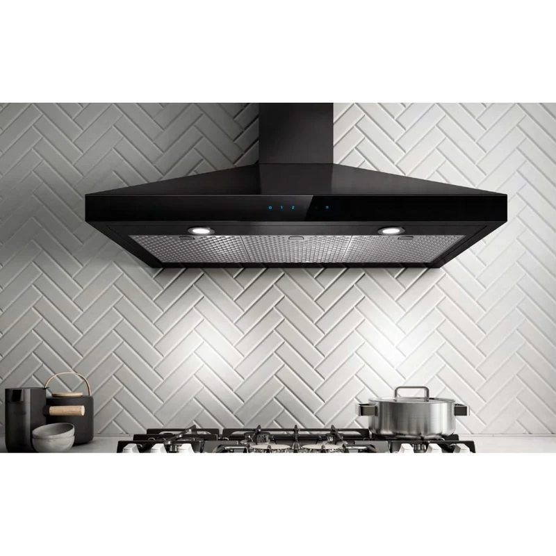 Elica Hotte de cuisinière murale Varna Black de 30 po EVR630BL