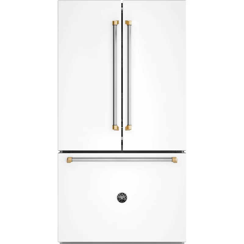 Bertazzoni Réfrigérateur trois portes avec porte à deux battants à profondeur de comptoir de 36 pouces, 26,2 pi. cu. avec machine à glaçons et distributeur d'eau RFD36FZNW