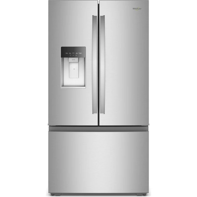 Whirlpool Réfrigérateur trois portes avec porte à deux battants de 36 pouces, 22 pi. cu. avec distributeur d'eau et de glaçons WRFC7036RZ