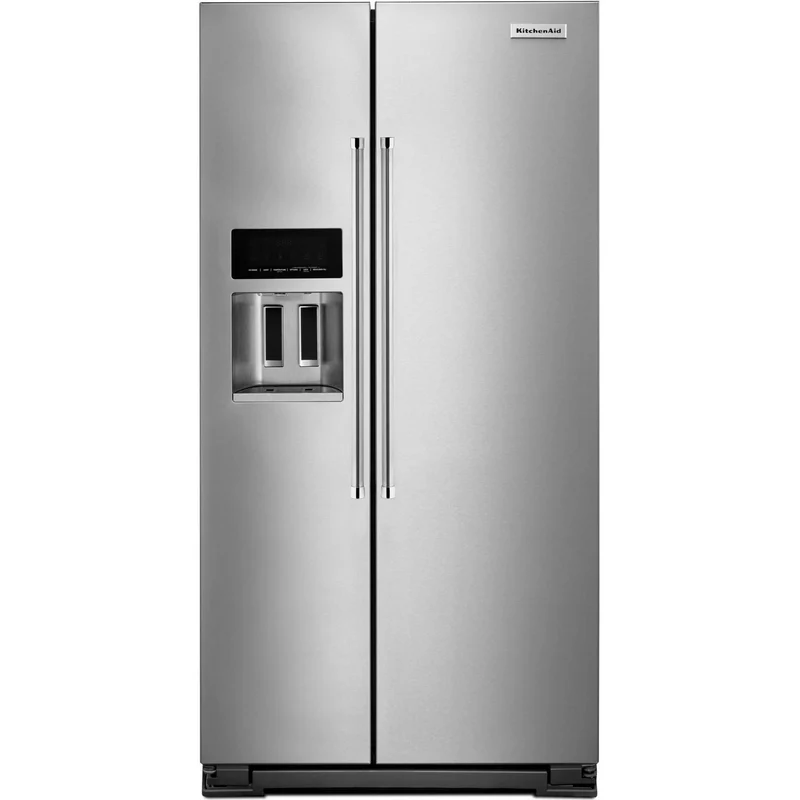 Germain Larivière Réfrigérateur côte à côte à profondeur de comptoir de 22,6 pi cu avec distributeur d'eau et glaçons KitchenAid KRSC703HPS- Vente finale- Boite ouverte- Vendu tel quel