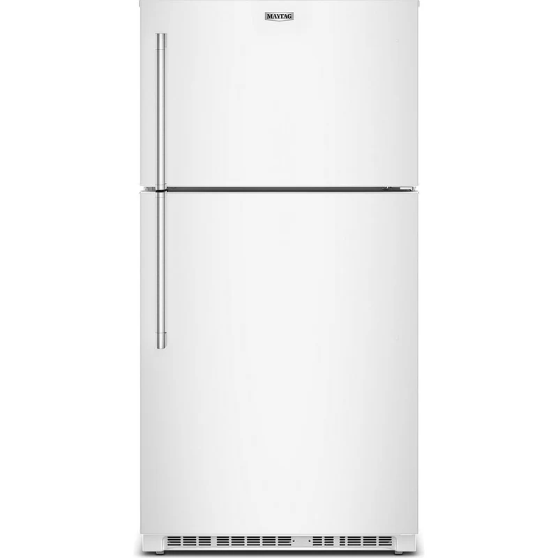 Maytag Réfrigérateur à congélateur supérieur autoportant de 33 pouces, 21,3 pi. cu. avec EvenAir™ Cooling Tower MRTX5121TW