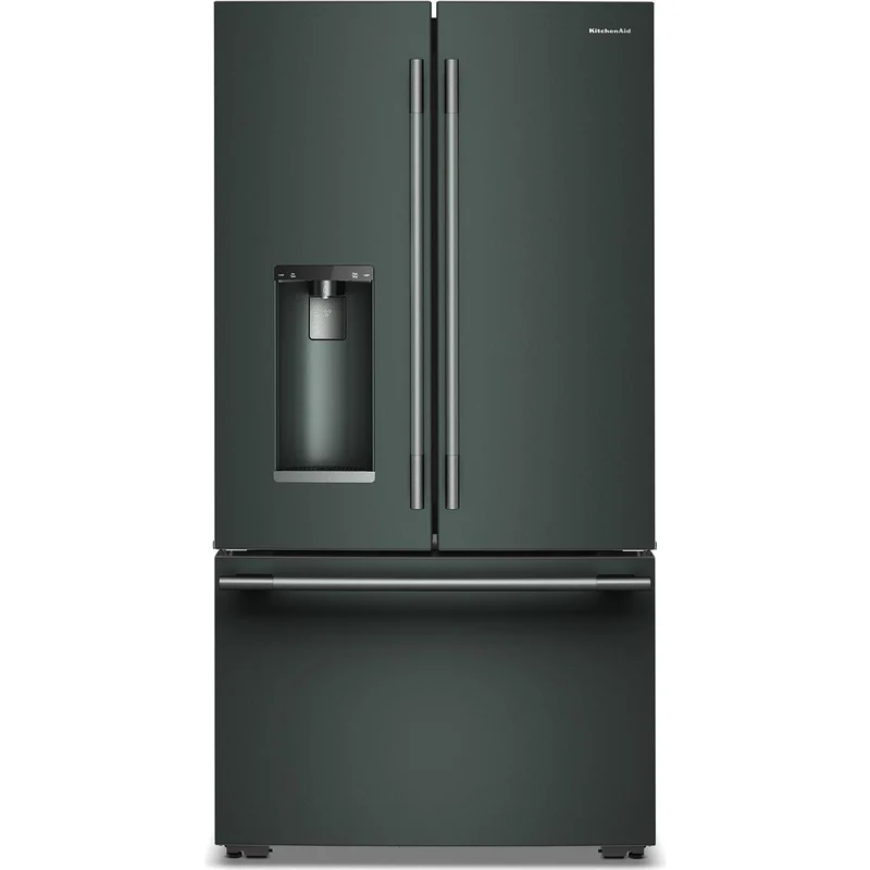 KitchenAid Réfrigérateur trois portes avec porte à deux battants à profondeur de comptoir de 36 pouces, 23,1 pi. cu. avec distributeur d'eau et de glaçons KRFC536SJP