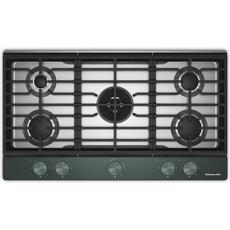 KitchenAid Table de cuisson encastrée à gaz de 36 pouces avec 5 brûleurs KCGK736SJP