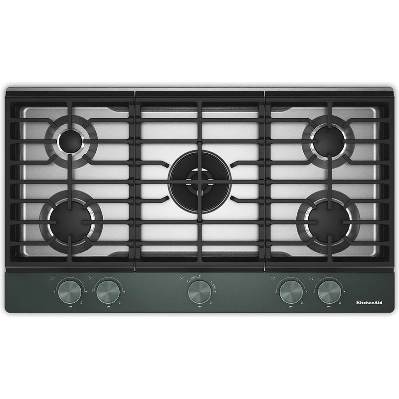 KitchenAid Table de cuisson encastrée à gaz de 36 pouces avec 5 brûleurs KCGK536SJP