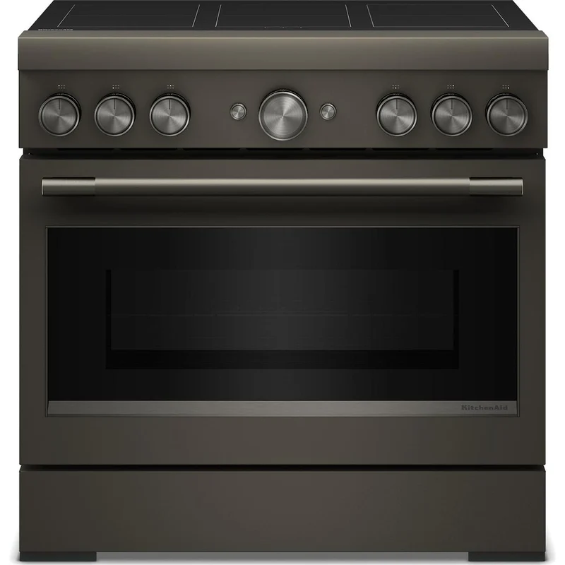 KitchenAid Cuisinière autoportante à induction de 36 pouces avec 6 éléments KFIS936SBE