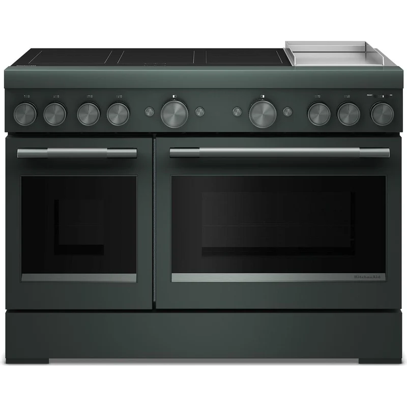 KitchenAid Cuisinière autoportante à induction de 48 pouces avec 6 éléments et plaque chauffante KFID948SJP