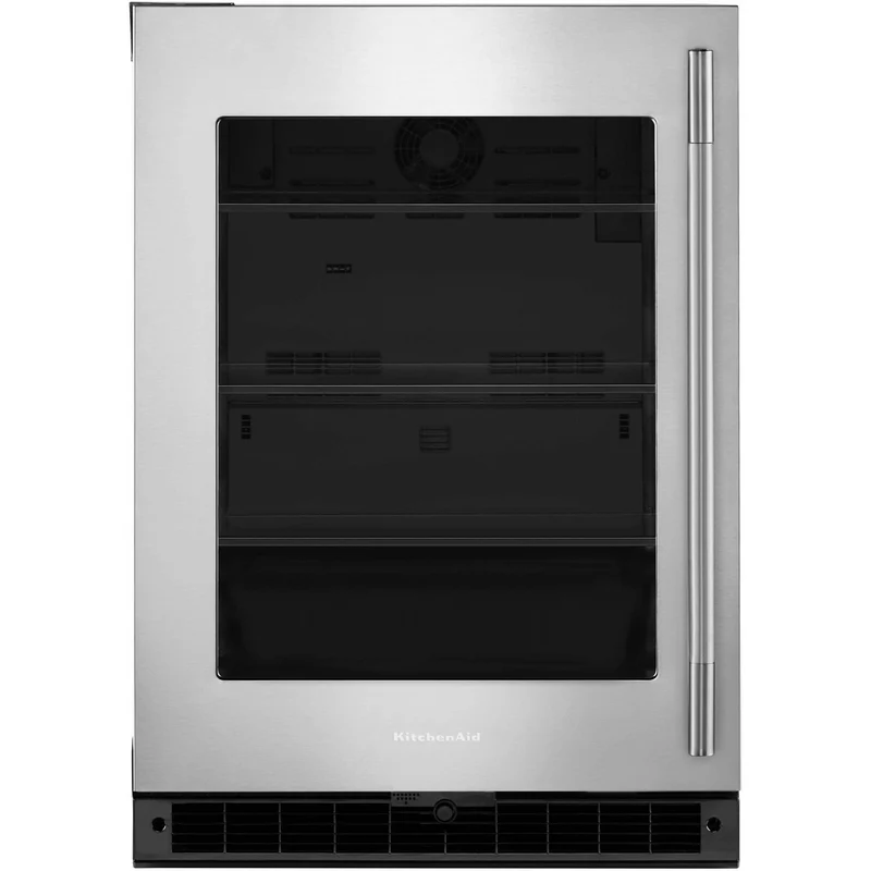 KitchenAid Réfrigérateur compact de 24 po, 5,2 pi cu avec porte vitrée KURL324SSB