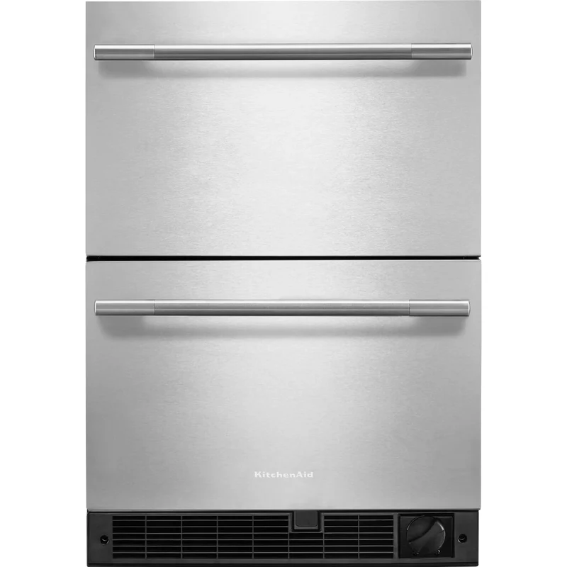 KitchenAid Réfrigérateur à double tiroir de 24 pouces, 4,3 pi. cu. KUCT524SSB
