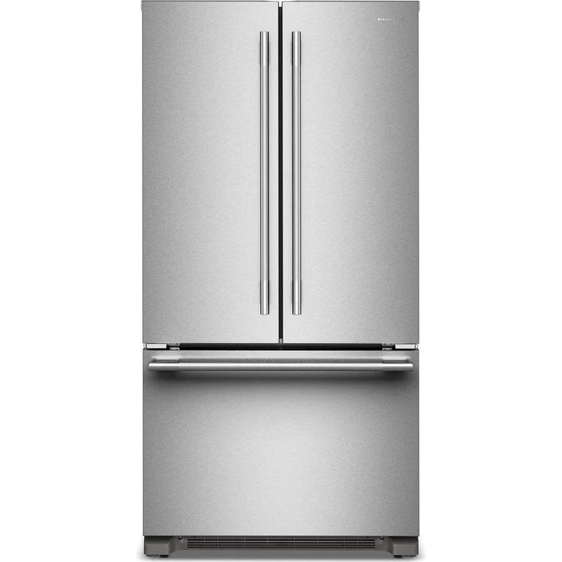 KitchenAid Réfrigérateur trois portes avec porte à deux battants à profondeur de comptoir de 36 pouces, 21,9 pi. cu. avec machine à glaçons KRFC136TPS