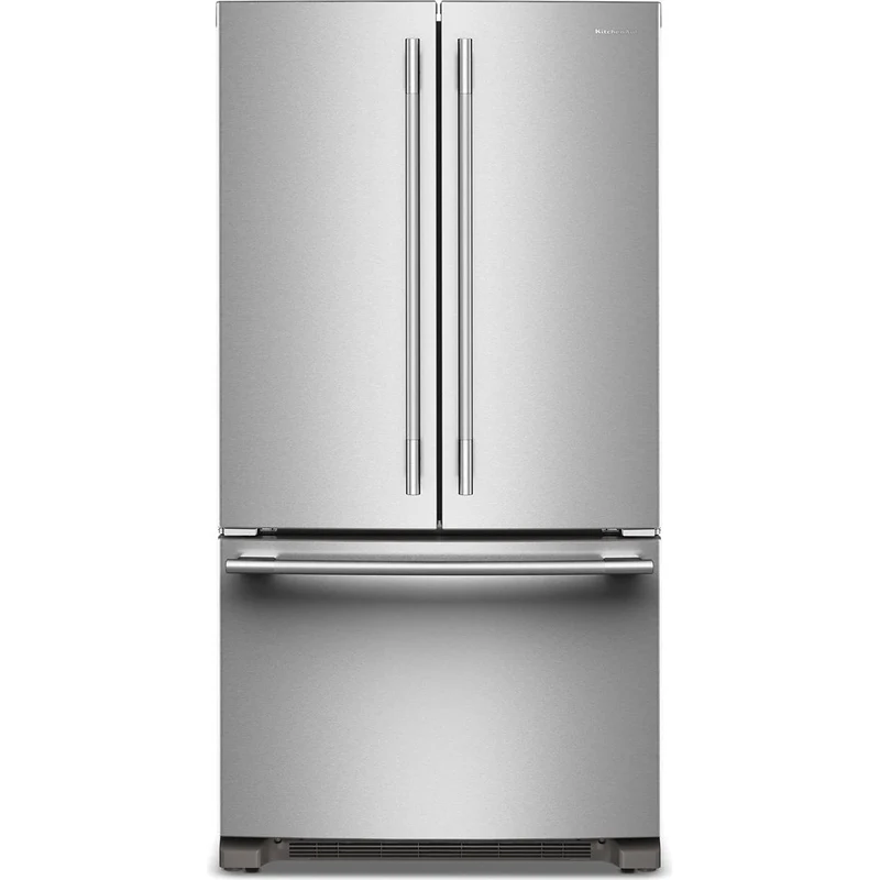 KitchenAid Réfrigérateur trois portes avec porte à deux battants à profondeur de comptoir de 36 pouces, 20 pi. cu. avec distributeur d'eau KRFC136SPS
