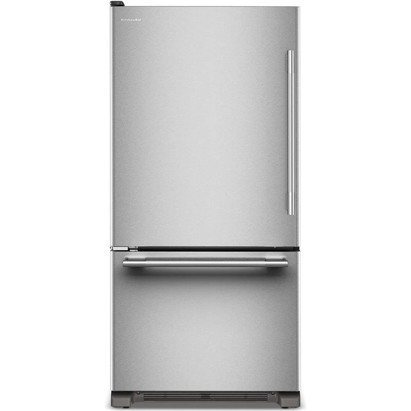 KitchenAid Réfrigérateur à congélateur inférieur autoportant de 33 pouces, 22 pi. cu. KRBL133SPS