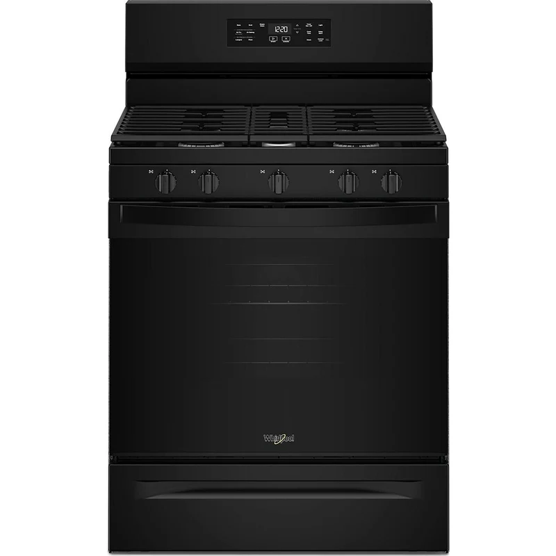 Whirlpool Cuisinière à gaz de 30 po avec technologie de cuisson à air et nettoyage à la vapeur WFGS4530SB
