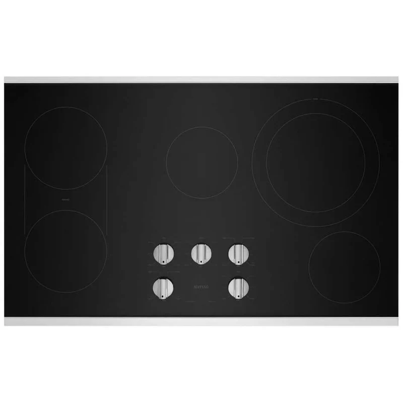 Maytag Table de cuisson encastrée électrique de 36 po avec grill et plaque chauffante réversible MEC8836HS