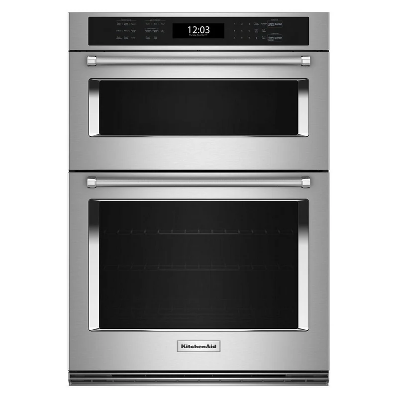 KitchenAid Four mural combiné avec micro-ondes encastré de 30 pouces, 6,4 pi.cu. avec Air Fry KOEC530PPS
