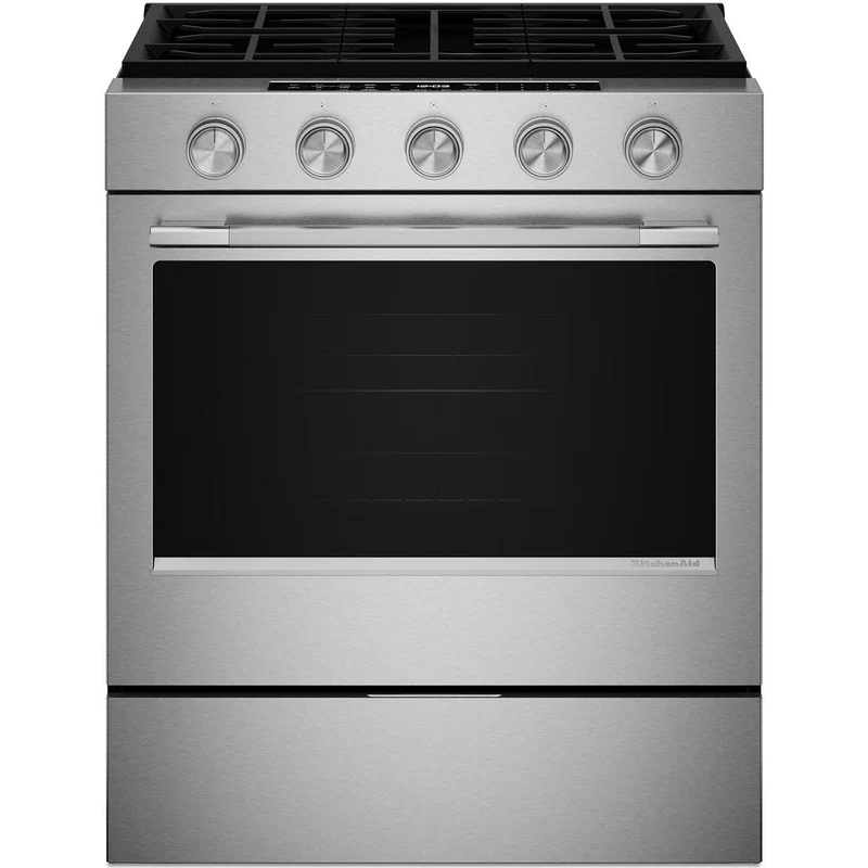 KitchenAid Cuisinière à gaz encastrable intelligente de 30 po avec modes de cuisson par convection KSGS330SPS