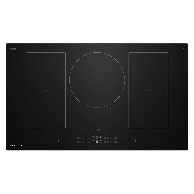 KitchenAid Table de cuisson encastrée à induction Temp Cook™ de 36 pouces avec 5 zones de cuisson KCIT736SBL